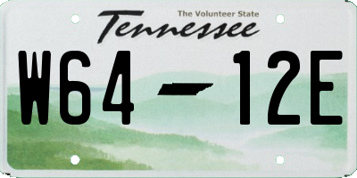 TN license plate W6412E