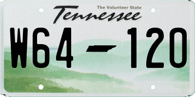 TN license plate W6412O