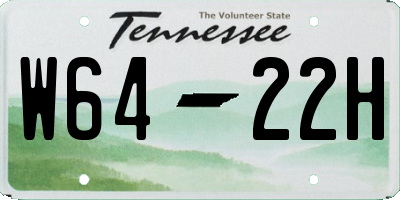 TN license plate W6422H