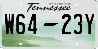 TN license plate W6423Y