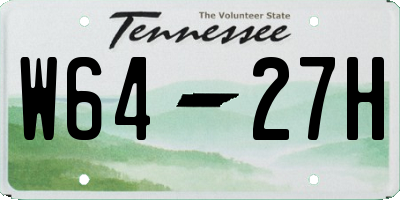 TN license plate W6427H