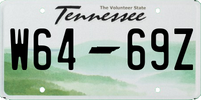 TN license plate W6469Z
