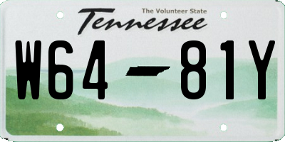 TN license plate W6481Y