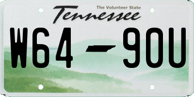 TN license plate W6490U