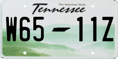 TN license plate W6511Z