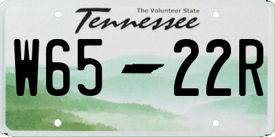 TN license plate W6522R