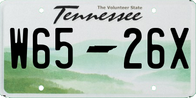 TN license plate W6526X