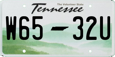 TN license plate W6532U