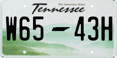 TN license plate W6543H