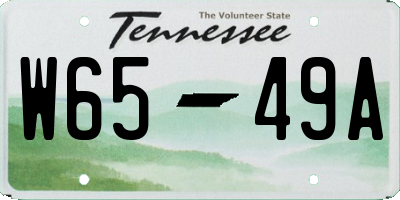 TN license plate W6549A