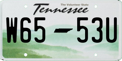 TN license plate W6553U
