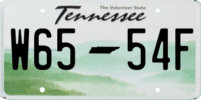 TN license plate W6554F