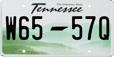 TN license plate W6557Q
