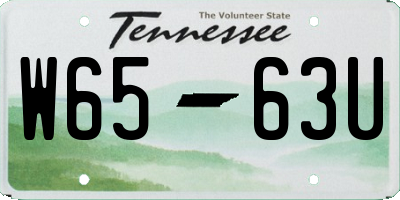 TN license plate W6563U