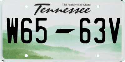 TN license plate W6563V