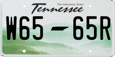 TN license plate W6565R