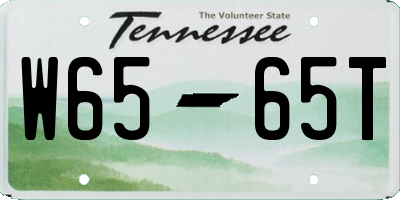 TN license plate W6565T