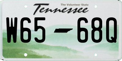 TN license plate W6568Q