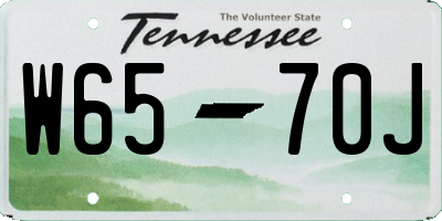TN license plate W6570J