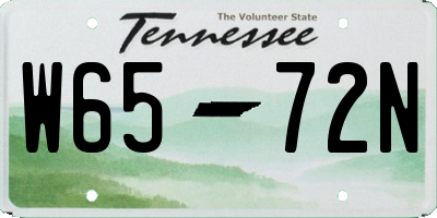 TN license plate W6572N