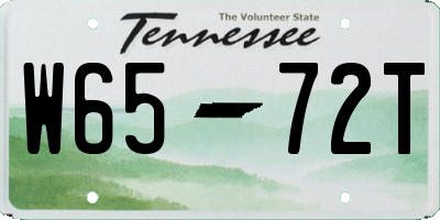 TN license plate W6572T