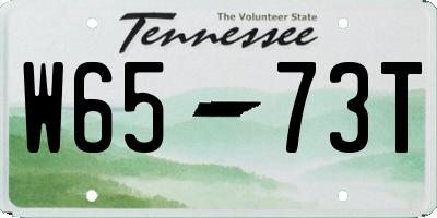 TN license plate W6573T