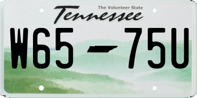 TN license plate W6575U