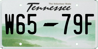 TN license plate W6579F