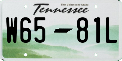 TN license plate W6581L