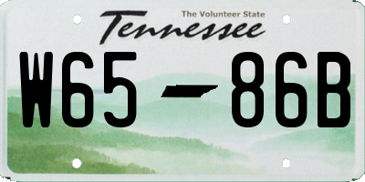 TN license plate W6586B