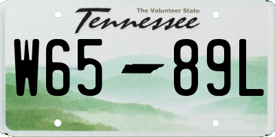TN license plate W6589L