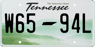 TN license plate W6594L