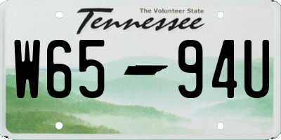 TN license plate W6594U