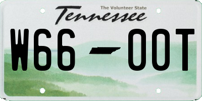 TN license plate W6600T