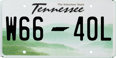 TN license plate W6640L