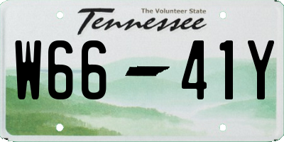 TN license plate W6641Y