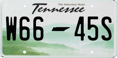 TN license plate W6645S