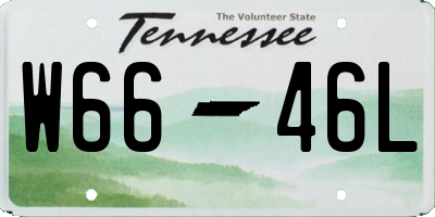 TN license plate W6646L