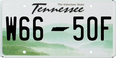 TN license plate W6650F