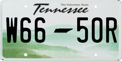 TN license plate W6650R