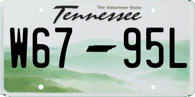 TN license plate W6795L