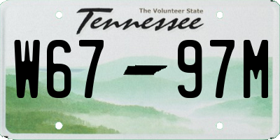 TN license plate W6797M