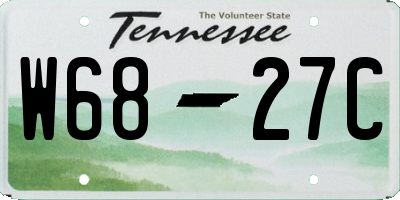 TN license plate W6827C