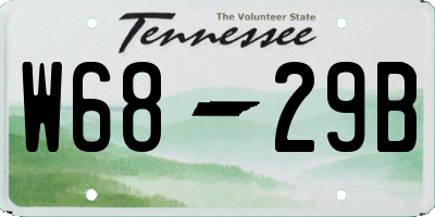 TN license plate W6829B