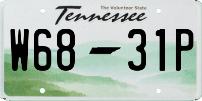 TN license plate W6831P