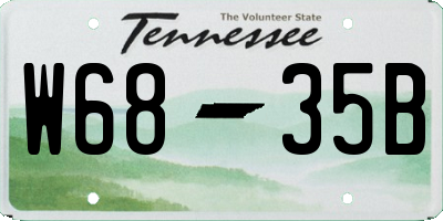 TN license plate W6835B