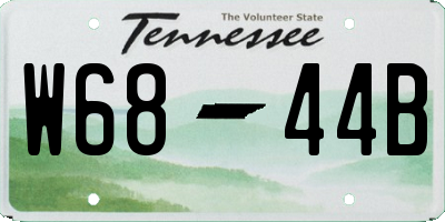 TN license plate W6844B