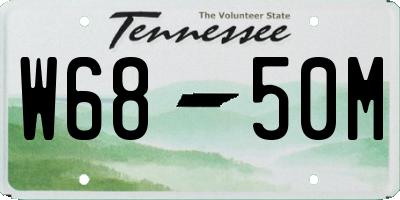 TN license plate W6850M