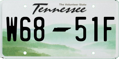 TN license plate W6851F