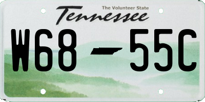 TN license plate W6855C